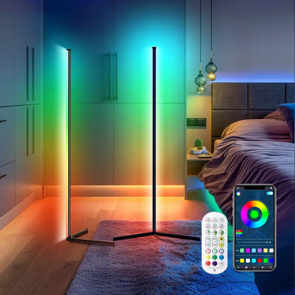 2 set Floor Lamp, Smart RGB LED Corner Lamp with App and Remote Control