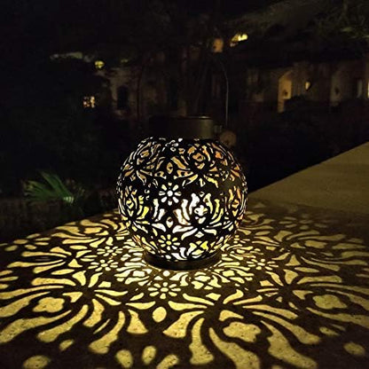 Outdoor Solar Hanging Lantern Decorative  Lights for Garden patio, courtyard 2Pack