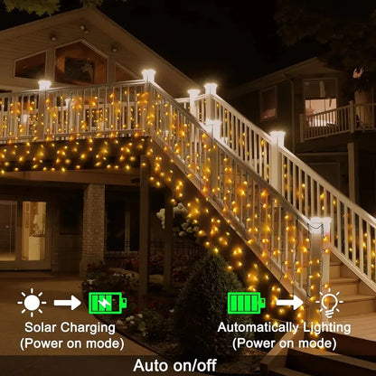 1pc Solar Curtain Lights Outdoor, 16.4ftx 2.3ft 216LED Fairy String Lights 8 Modes Remote Control