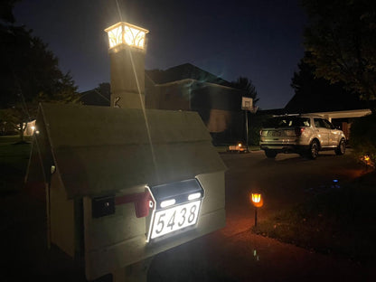 Solar-powered Address Sign, Stainless still Illuminated, 3 Colors Waterproof LED Mailbox