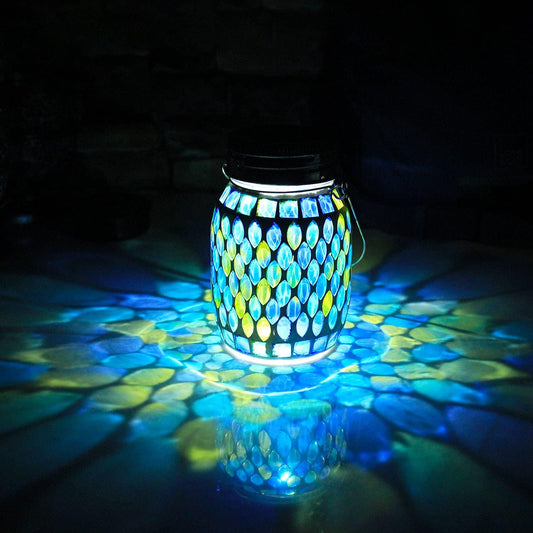 Solar Mosaic Lanterns Outdoor Hanging Lights, for Table Lamps,Garden,Patio