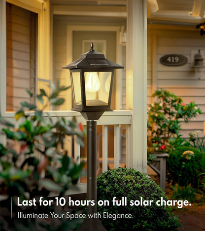 2 pack Solar post lights" with replaceable bulb