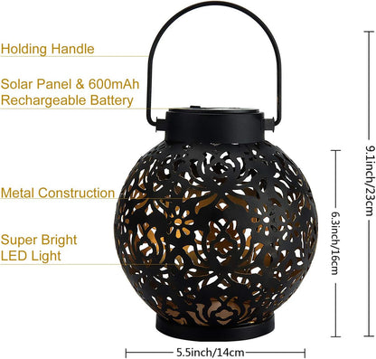 Outdoor Solar Hanging Lantern Decorative  Lights for Garden patio, courtyard 2Pack