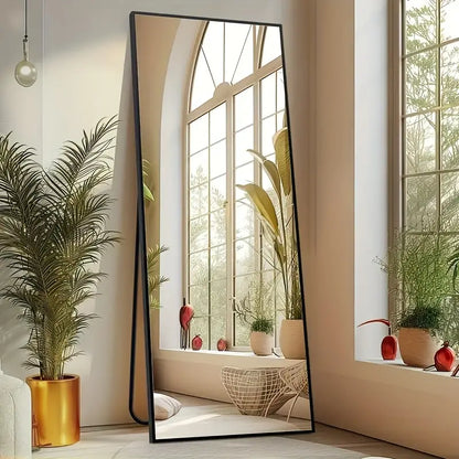 Arched Full Length Mirror, Full Body Mirror with Stand, Hanging or Leaning for Wall