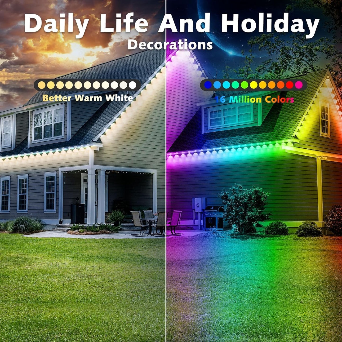 Smart Permanent Outdoor Lights with app