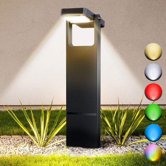 Solar Pathway Lights Outdoor Color Changing & Adjustable 4pack