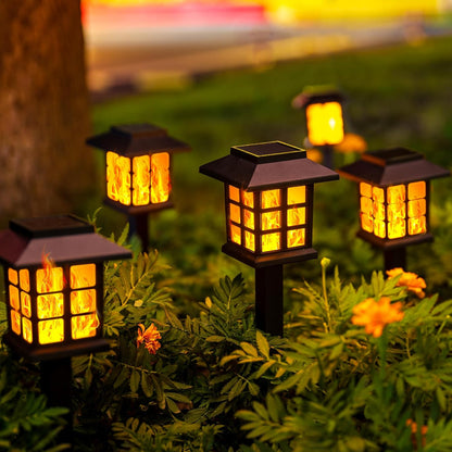 Solar Lights Flickering Flame 8 pack for Christmas, Garden, Landscape, Path, Yard, Patio