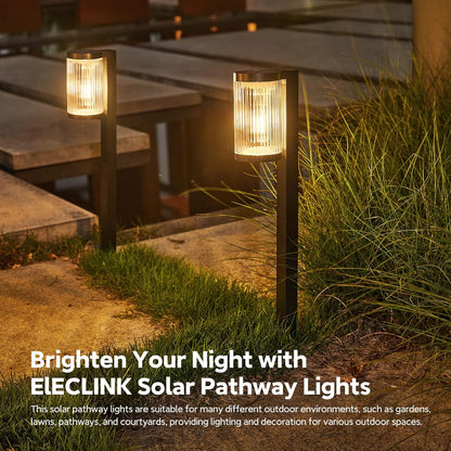 Solar Pathway Lights Outdoor, 6 Pack