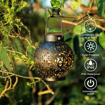 Outdoor Solar Hanging Lantern Decorative  Lights for Garden patio, courtyard 2Pack