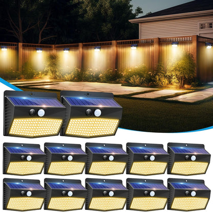 Solar Motion Sensor Outdoor Lights. Warm white