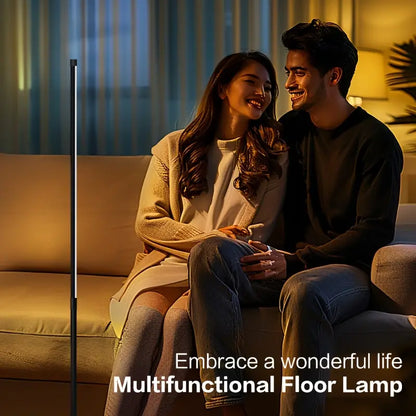 Modern Minimalist LED Corner Floor Lamp - USB Powered with Metal Stand