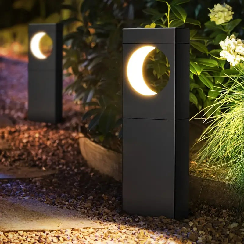 Solar Outdoor Lights 6 Pack, Bright Pathway Outdoor, Achieve, Moon Shape