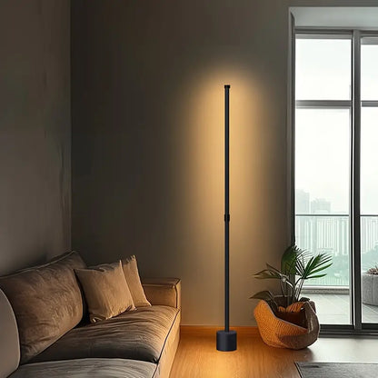 Modern Minimalist LED Corner Floor Lamp - USB Powered with Metal Stand