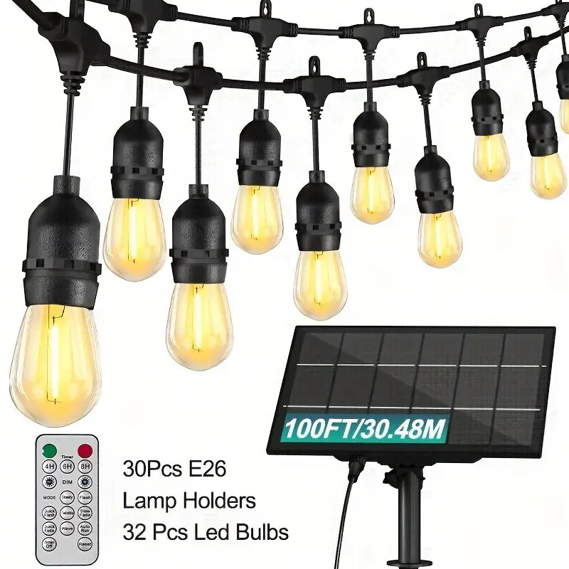 Solar Outdoor String Lights 25ft,60ft & 100ft