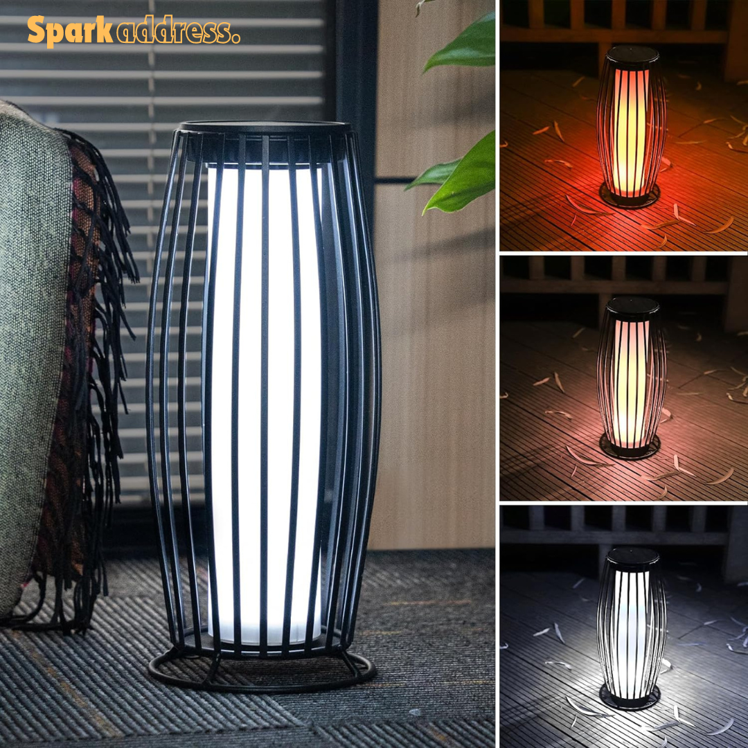 Outdoor&Indoor Waterproof Solar Flickering Flame Light for Garden Decoration, USB Rechargeable