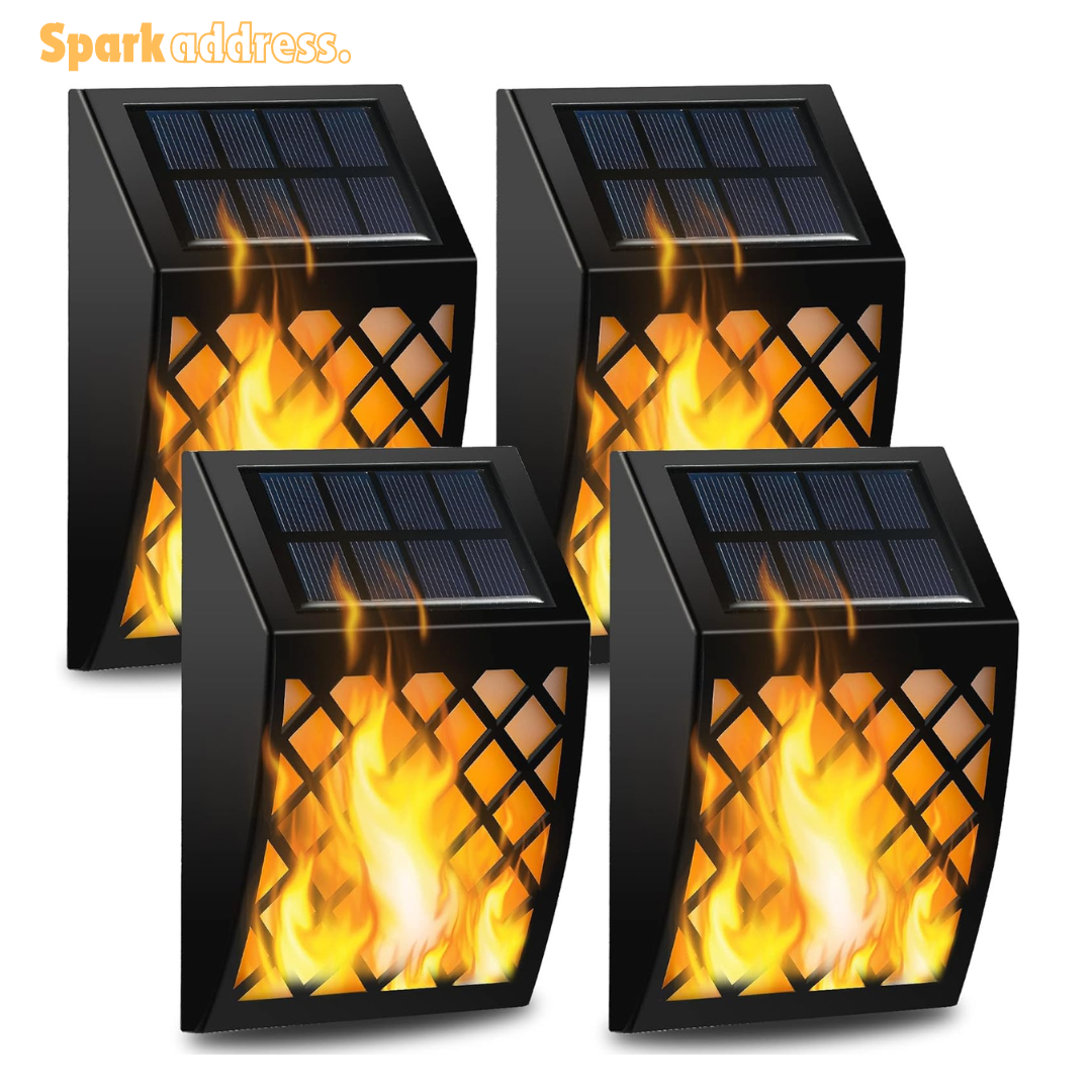 Solar Flame Lights Outdoor, 4 Pack