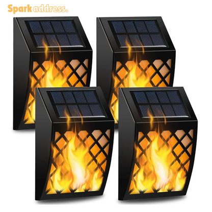 Solar Flame Lights Outdoor, 4 Pack