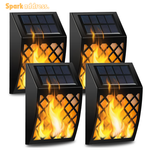 Solar Flame Lights Outdoor, 4 Pack