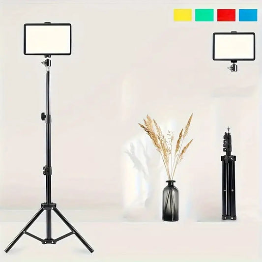 50-Inch LED Photo Fill Light with Dimmable USB-Powered Panel, 4 Color Filters,